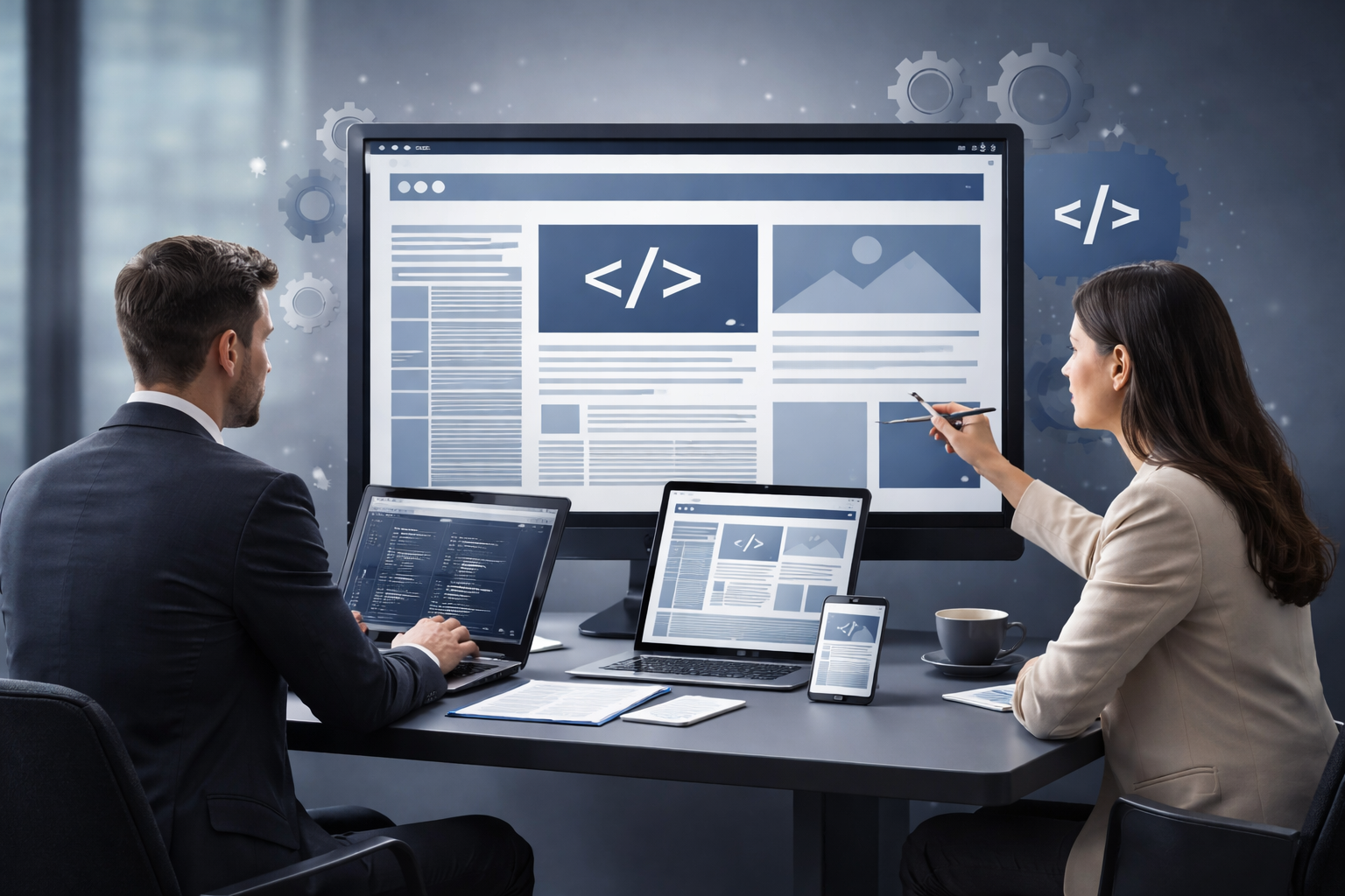 Webs corporativas, landing pages, tiendas y portfolios con estructura clara, tono de marca y objetivo comercial.